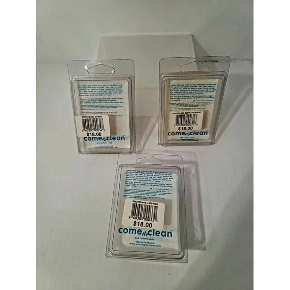 Come Clean Soap Pure Glycerin Soap Collectible Pop Culture Icons Gift Box Set 3 - Picture 6 of 6